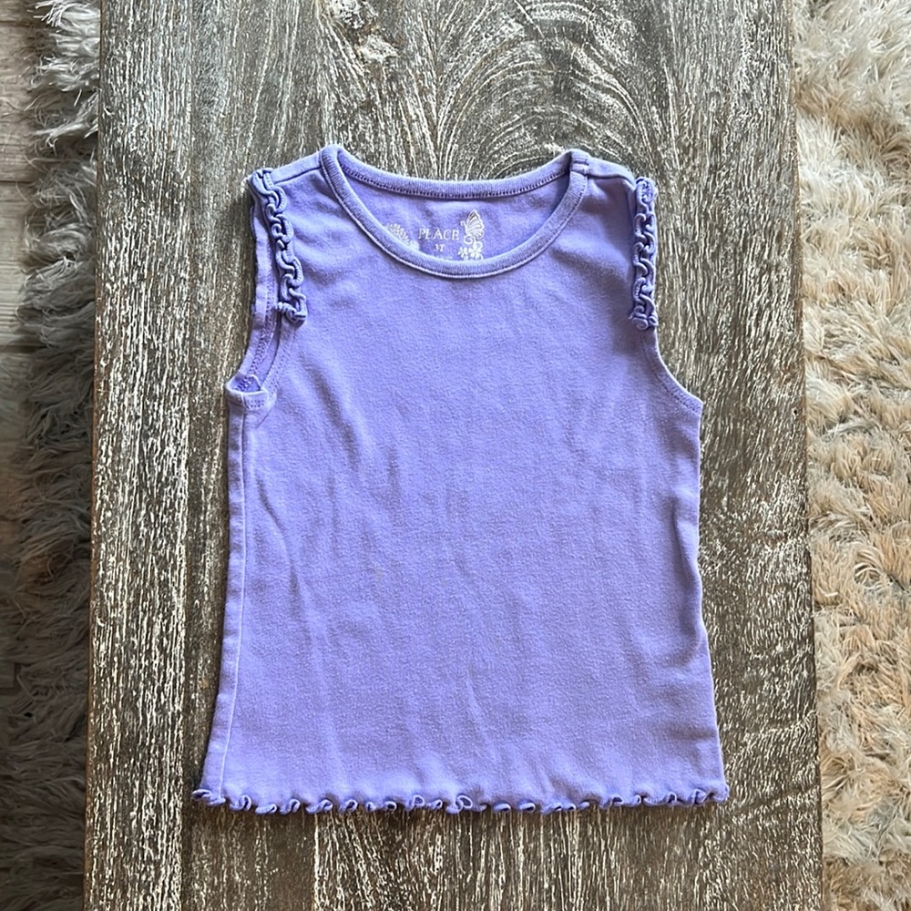 2/$16  100% cotton lavender 3T top